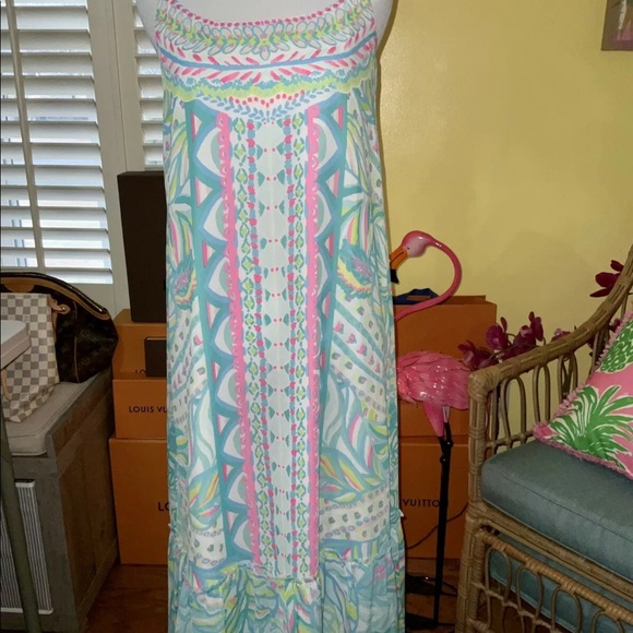 Lilly Pulitzer NWT Winni Chiffon Maxi Dress Maraca My World Size XXS,S - Picture 10 of 14